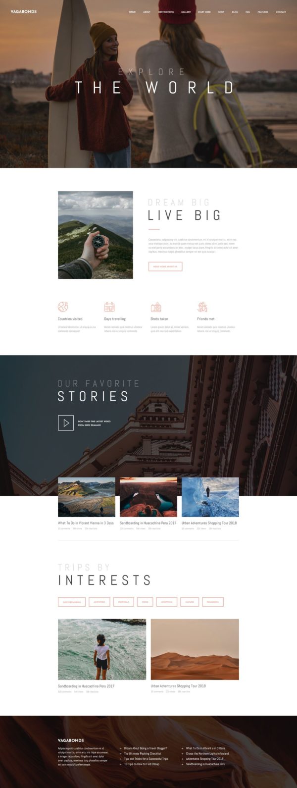 Homepage primary design